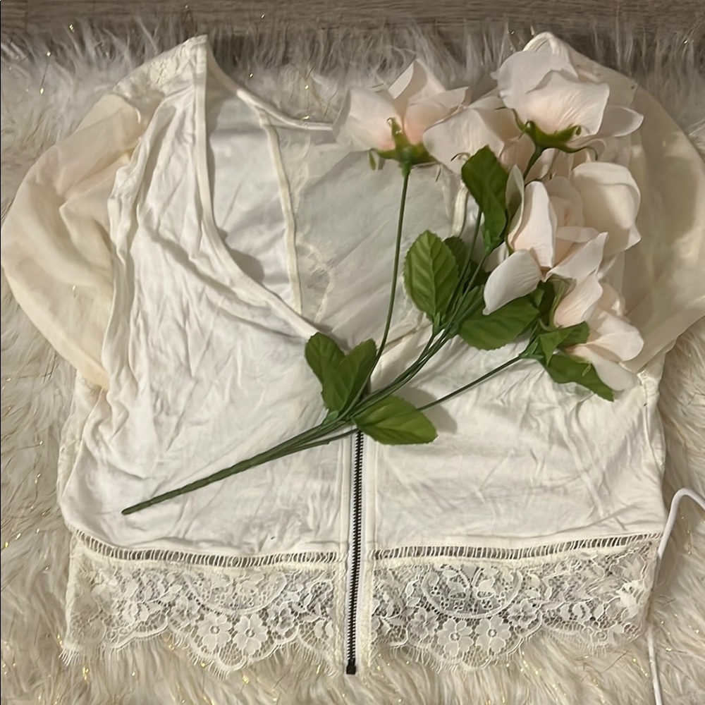 Elegant Lace White Blouse